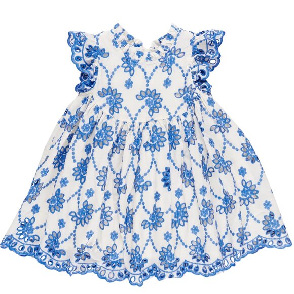 Pink Chicken Other - Pink Chicken- Girls Cynthia Dress in Blue Eyelet